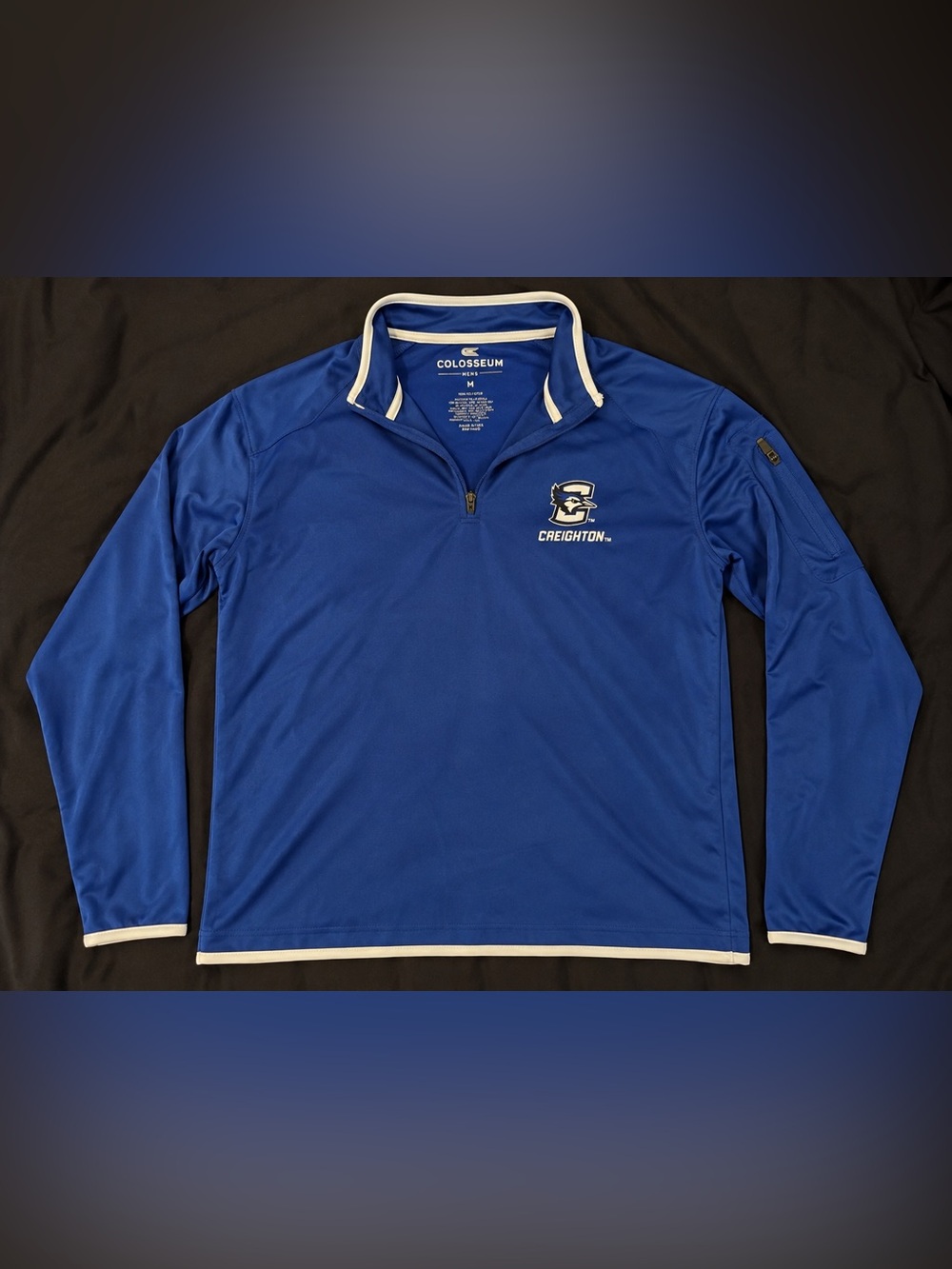 Colosseum Creighton Blue Quarter-Zip Pullover — Men’s Medium